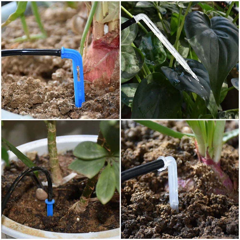 2L 4L 8L Irrigation Drippers Fitting 2/4-way Arrow Dropper Connector Cross Water Splitter Emitter Micro Drip Irrigation System