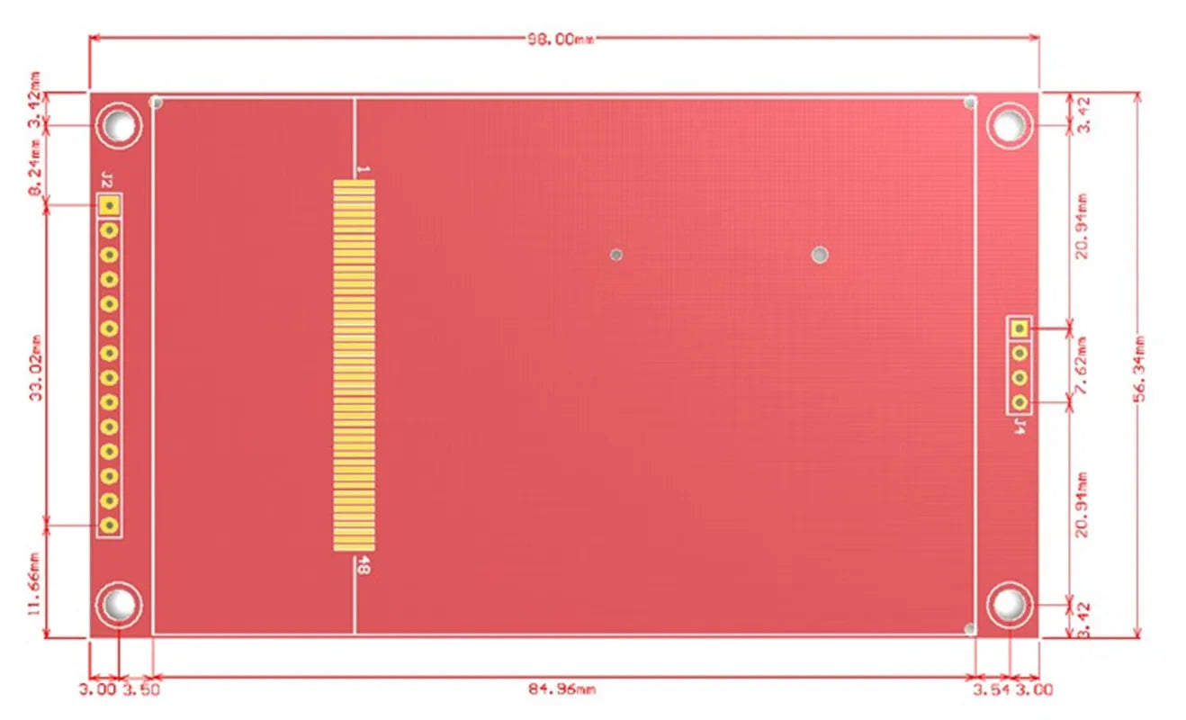 IPS HD 3.5 inch SPI serial LCD module 480*320 TFT module ILI9486 ILI9488 wide view 4 wire Touch panel 65K color adapter