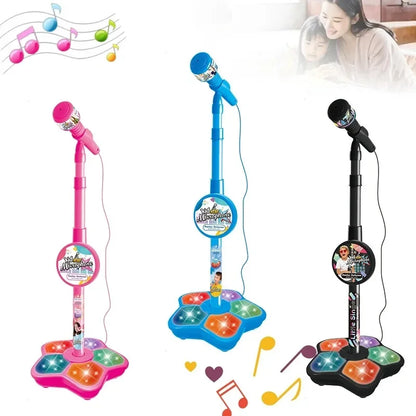 Kids Toys Karaoke Microphone with Stand Singing Song musical instruments Toys with Light Educational development games Children