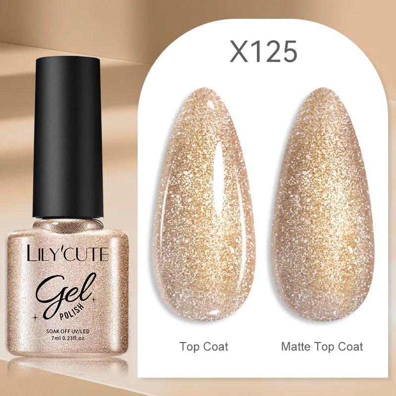 LILYCUTE 7ml Brown Red Purple Nail Gel Polish Coffee Color Series Semi Permanent UV Gel Soak off Nail Gel Varnishes For Nail Art