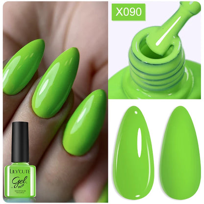 LILYCUTE Ancora Red Autumn Winter Gel Nail Polish Semi Permanent Soak Off UV LED Gel Varnish Manicure Nail Supplies