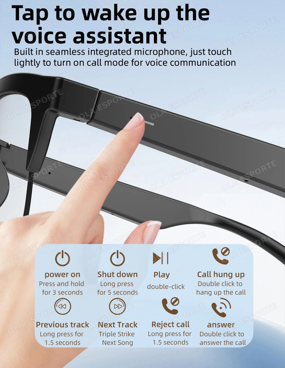 2025 Photosensitive Color Change Smart Glasses Bluetooth Voice Calls Control Music UV Polarized Sunglasses Headphone Glasses Man
