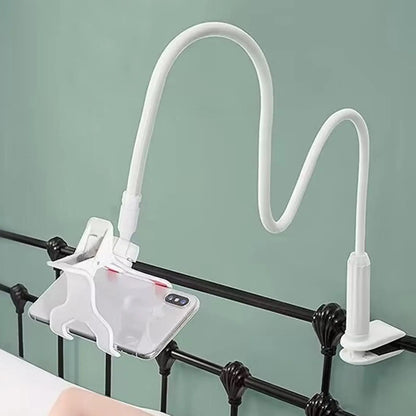 Black Color Gooseneck Phone Holder For Bed Flexible Gooseneck Long Arm Stand Overhead Cell Phone Clamp Mount