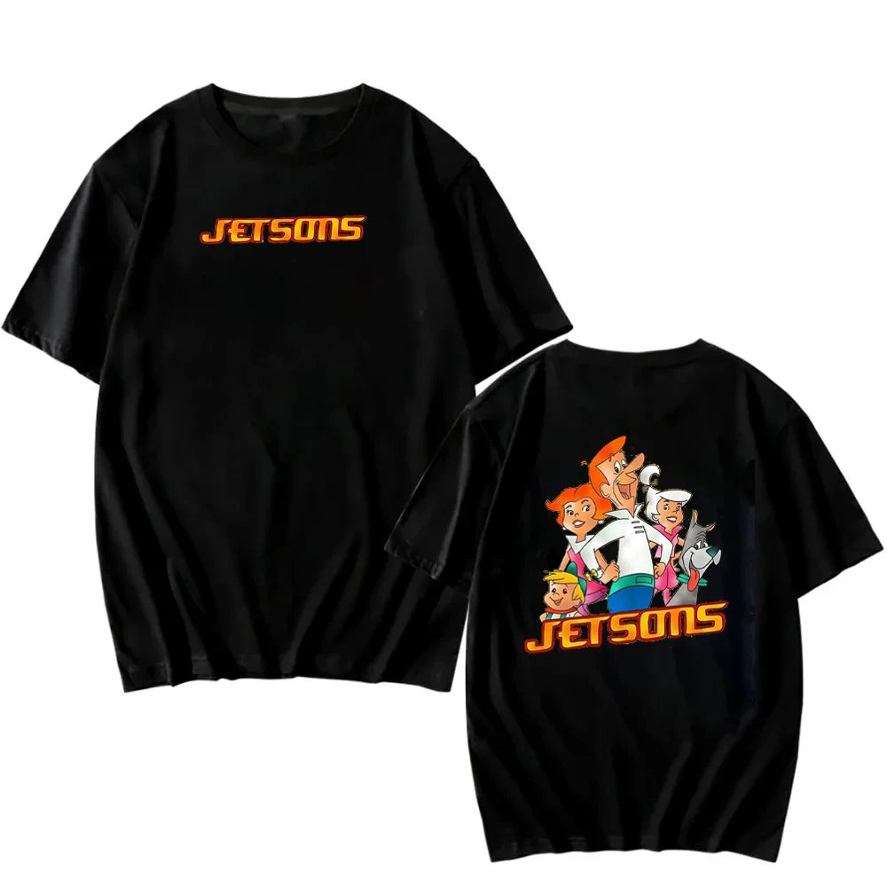 The Jetsons Printed T-shirt Tops Cartoon The Jetsons Letter Clothes Rosie The Robot Graphic T-shirts Breathable Camisetas