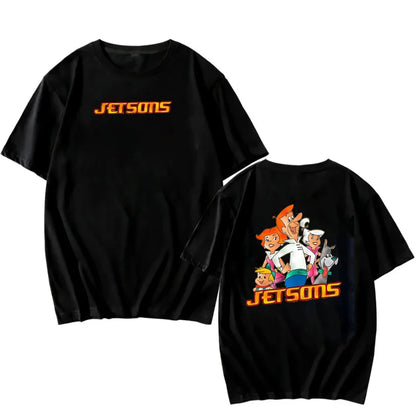 The Jetsons Printed T-shirt Tops Cartoon The Jetsons Letter Clothes Rosie The Robot Graphic T-shirts Breathable Camisetas