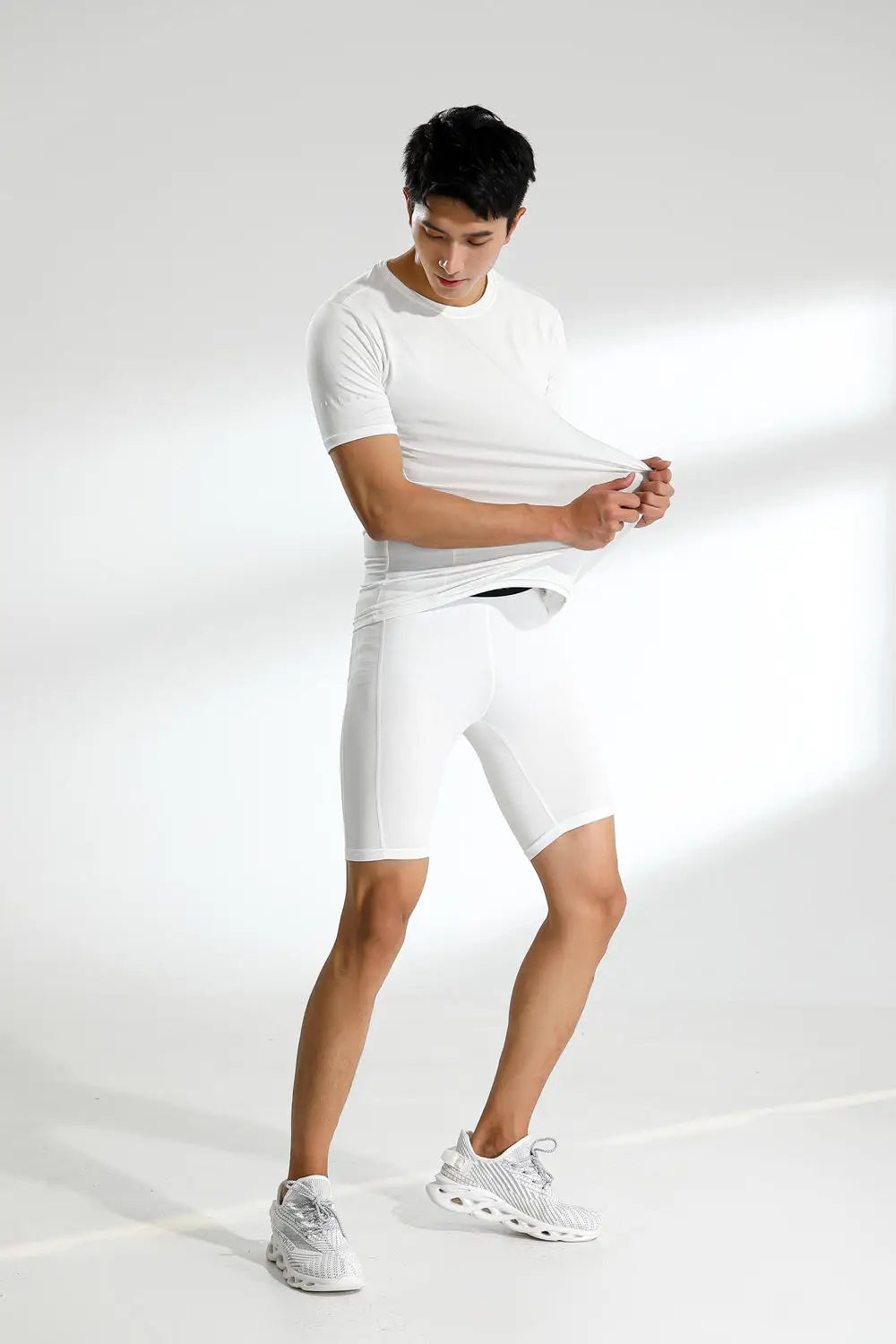 Sports Fitness Pants Men Gym Shorts Workout Tights Running Training Bottoming Shorts Compression Leggings Basketball Sportswear