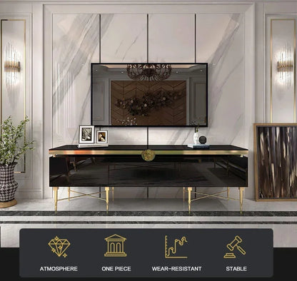 TV Table Small Sitting Room Ground Ark Of Stainless Steel Wooden Furniture Of The Lacquer That Bake