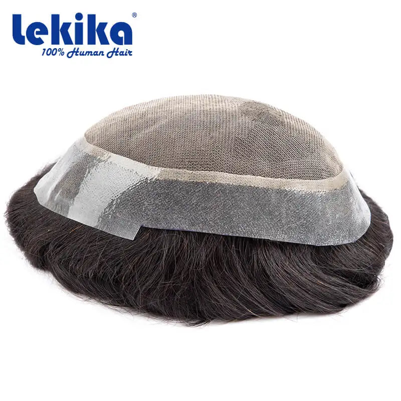 Australia Toupee Men Lace and PU Base Breathable Men's Wig For Men Capillary Prosthesis Replacement Natural Hairline System