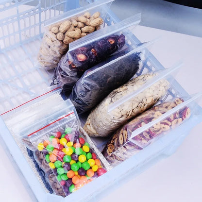 Thicken Zipper Sealed Bags Clear Plastic Storage Bag for Small Jewelry Food Packing Reclosable Zippers Sealing Pouch Wholesale
