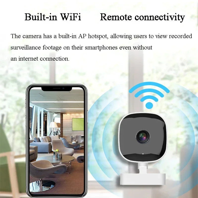 Mini Window Camera Replaces Outdoor Cameras 2.4/5GHz WiFi Camera 3MP Resolution Full-Color Night Vision Through Window Camera