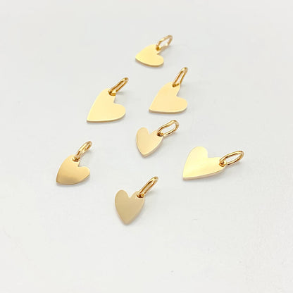 eManco Mother's Day Blank Heart Charms Stainless Steel Mirror Polished Pendant Making DIY Necklace Bracelet 48 Hour Shipping
