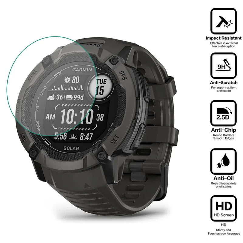Hard Glass Smartwatch HD Protective Film For Garmin instinct 2X Solar (Tactical) Screen Protector Cover Smart Watch Accessories