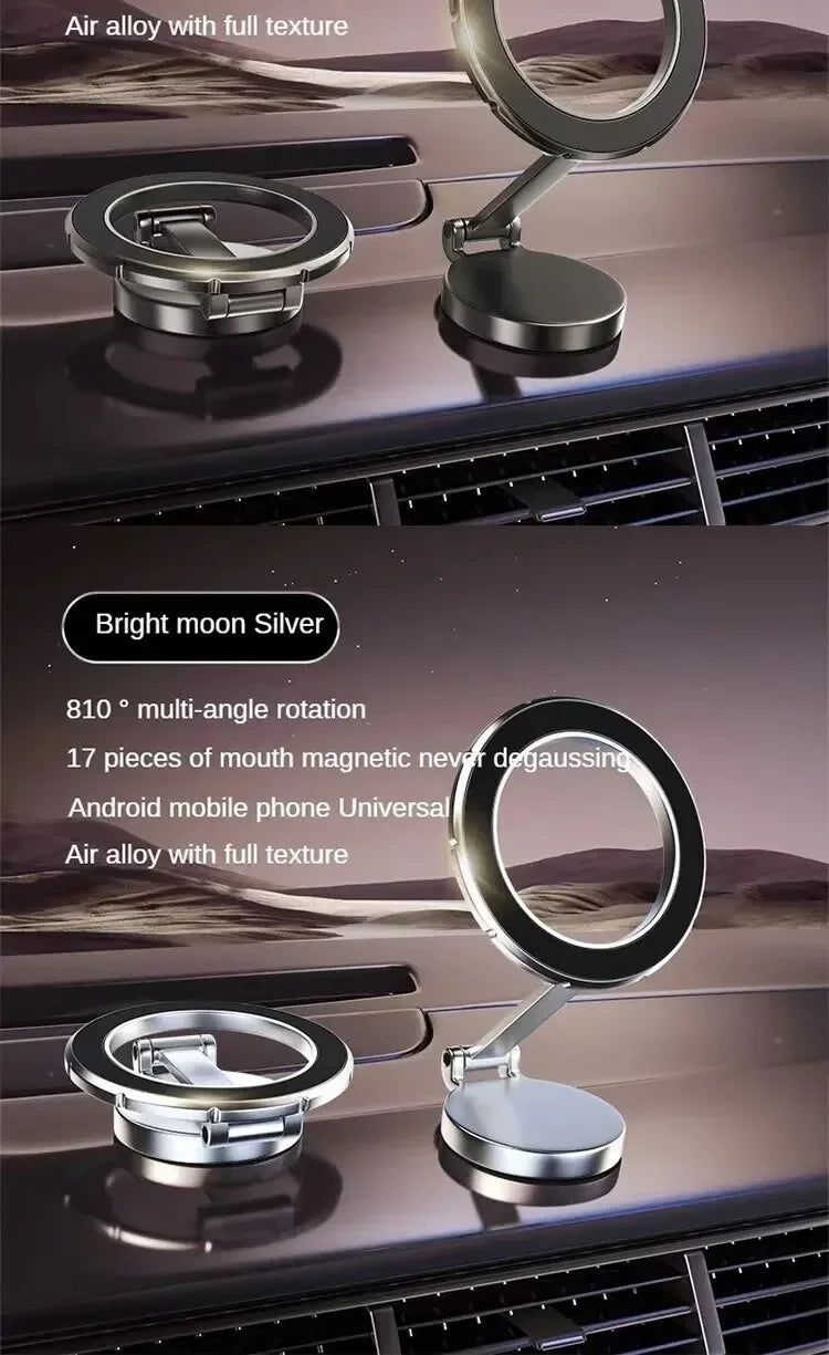 Magnetic Car Phone Holder Support Foldable Desktop Smartphone Mount Stand For Magsafe iPhone 16 15 14 13 12 For Samsung Xiaomi