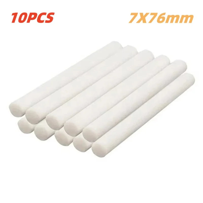 10Pcs 7x76mm Humidifier Filter Special Replacement Cotton Sponge Stick For USB Humidifier Aroma Diffuser Air Humidifier