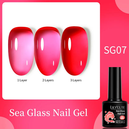 LILYCUTE 7ml White Color Gel Nail Polish Semi Permanent UV Gel Polish Gorgeous Full Coverage Soak Off UV LED Nail Gel Varnishes