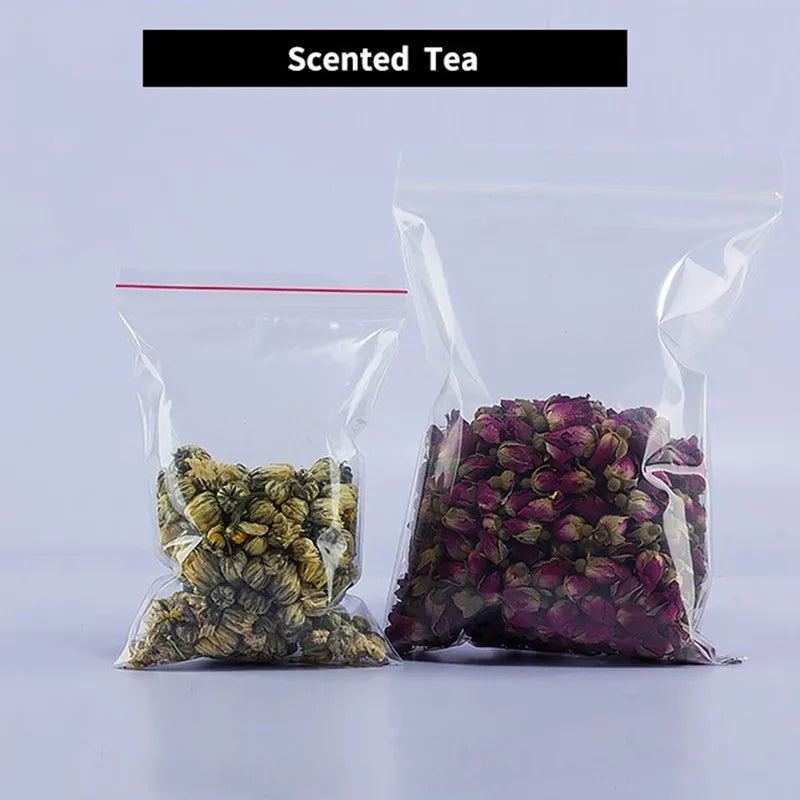 Thicken Zipper Sealed Bags Clear Plastic Storage Bag for Small Jewelry Food Packing Reclosable Zippers Sealing Pouch Wholesale