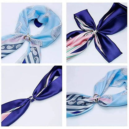 X-Shaped Scarf Clips - Elegant Silk Scarf Buckle Rings for Shawl T-Shirt Hem, Multi-Functional Fashion Clips for Women