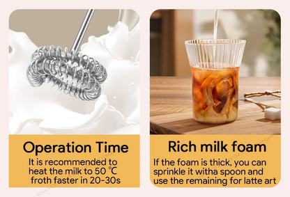 MINl Mik Frother USB Rechargeable 3 Speeds Foam Maker Coffee Whisk Mixer Electric Handle Blender Egg Beater Hot Cooking Tools