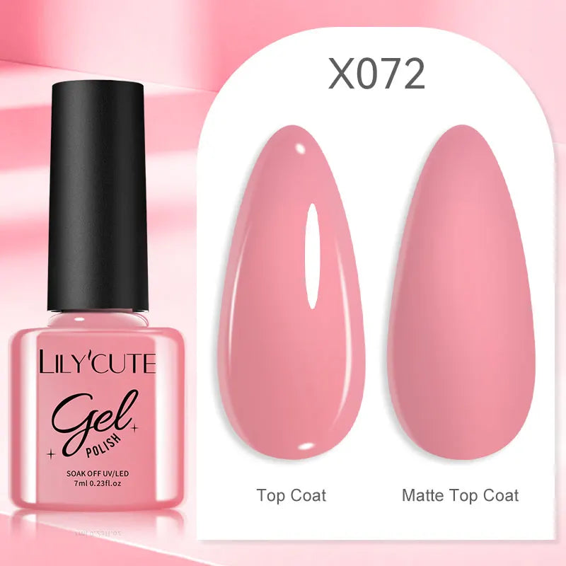 LILYCUTE 7ml Brown Red Purple Nail Gel Polish Coffee Color Series Semi Permanent UV Gel Soak off Nail Gel Varnishes For Nail Art