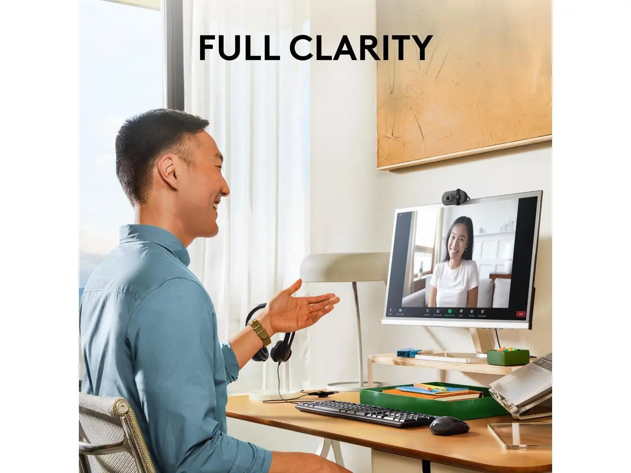 Logitech Brio 100 Full HD Webcam for Meetings and Streaming, Auto-Light Balance, Built-In Mic, Privacy Shutter, USB-A, for Microsoft Teams, Google Meet, Zoom and More - Graphite