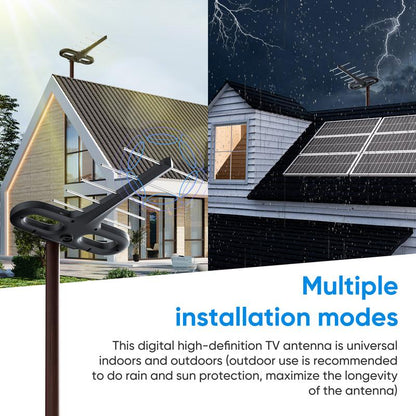 2025 Digital HD TV Antenna Outdoor, Long Range with UHF/VHF , Supports 4K, 1080P, Smart and Older Tvs , Outdoor TV Antenna , Easy Installation for Home & RV , No Monthly Bill, Enjoy Local Channels
