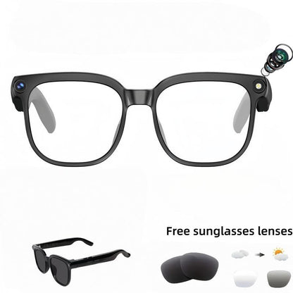 Smart AI Camera Glasses with 8MP Photochromic Lenses ,Button Touch Adjustment for Travel Outdoor Adventures Hands-Free Photography 160+Languages Real-Time Translation Bluetooth Wireless Wearable Video Recording UV Protection