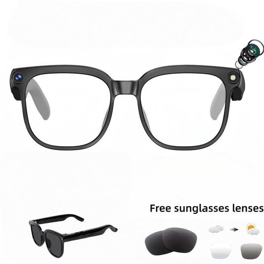 Smart AI Camera Glasses with 8MP Photochromic Lenses ,Button Touch Adjustment for Travel Outdoor Adventures Hands-Free Photography 160+Languages Real-Time Translation Bluetooth Wireless Wearable Video Recording UV Protection