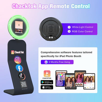 MWE Portable Photo Booth Compatible with Any Ipad, for Ipad Photo Booth Shell Stand Photo Booth Software for Party and Wedding