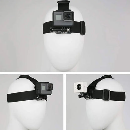 SJCAM 2Pcs Action Camera Accessories Set - Head Strap Mount + Chest Mount Harness, for SJCAM C110Plus/C100Plus/C300/C400/Sj20 SJ4K /Gopro Hero 13 12 11 10 9 8 7 6 5 4/AKASO Ek7000/V50/Brave 7/DJI Action Camera