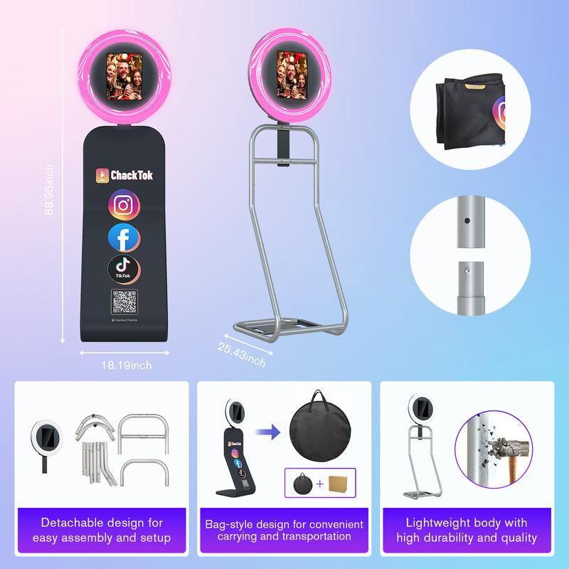 MWE Portable Photo Booth Compatible with Any Ipad, for Ipad Photo Booth Shell Stand Photo Booth Software for Party and Wedding