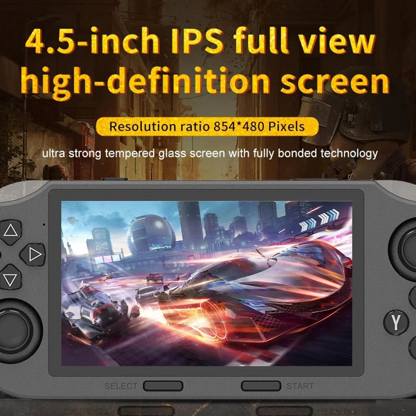 SF3000 Retro Handheld Game Console with 4.5 Inch IPS Screen 3000Mah Battery & 64GB TF Card for Boys Gift Gaming & Consoles Ps Controllers Ps Accessories Controller Grips Game Stick Cyber Cables Cool Gadgets Boys Box Compact