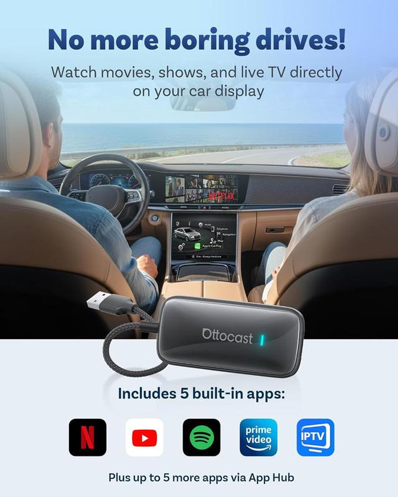 OTTOCAST PLAY2VIDEO ULTRA WIRELESS CARPLAY ANDROID AUTO AI BOX
