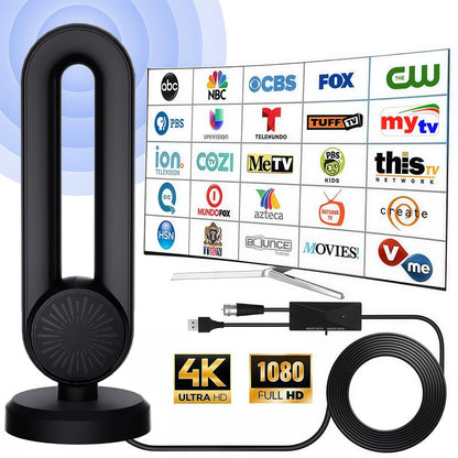 TV Antenna for Smart TV Indoor, Digital Indoor HD Antennas with Strong Magnetic Base, Easy Installation, Long Range Reception for Local Channels