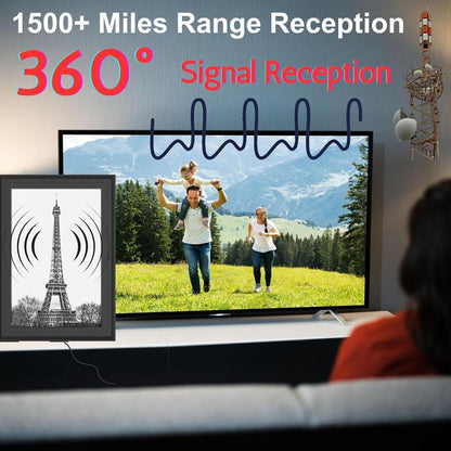 Indoor Digital HDTV Antenna, 12' Coaxial Cable, Superior Reception Range & Signal Reliability, Supports 4K Smart Tvs, OTA Broadcast & Nextgen TV, Easy Install Antenna with Signal Booster, Picture Frame Design for Local Channels Tiktokshopblackfriday