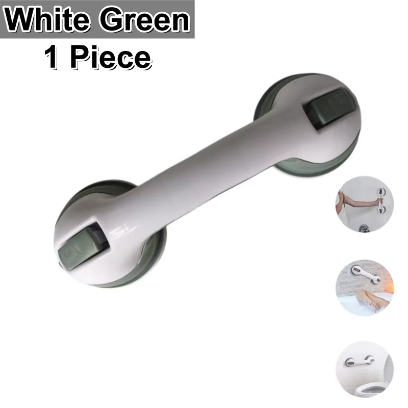 Dual Locking Suction Cup Anti-Slip Shower Safety Handle Toilet Grab Bar for Bathroom Support Elderly Balance Assist Handles
