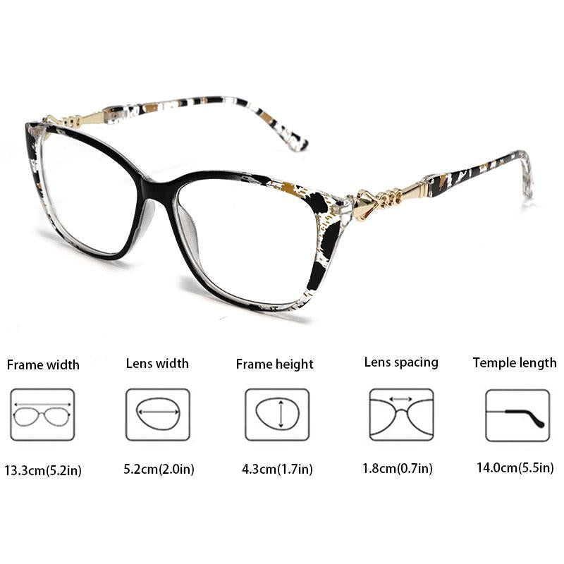 HAITONGCR-1 Pc Reading Glasses with Blue Light Protection Lenses, Red and Black Tortoise Frames, Fashionable Style Suitable for Women, Unisex, with Glasses Box and Cloth