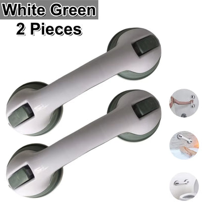 Dual Locking Suction Cup Anti-Slip Shower Safety Handle Toilet Grab Bar for Bathroom Support Elderly Balance Assist Handles