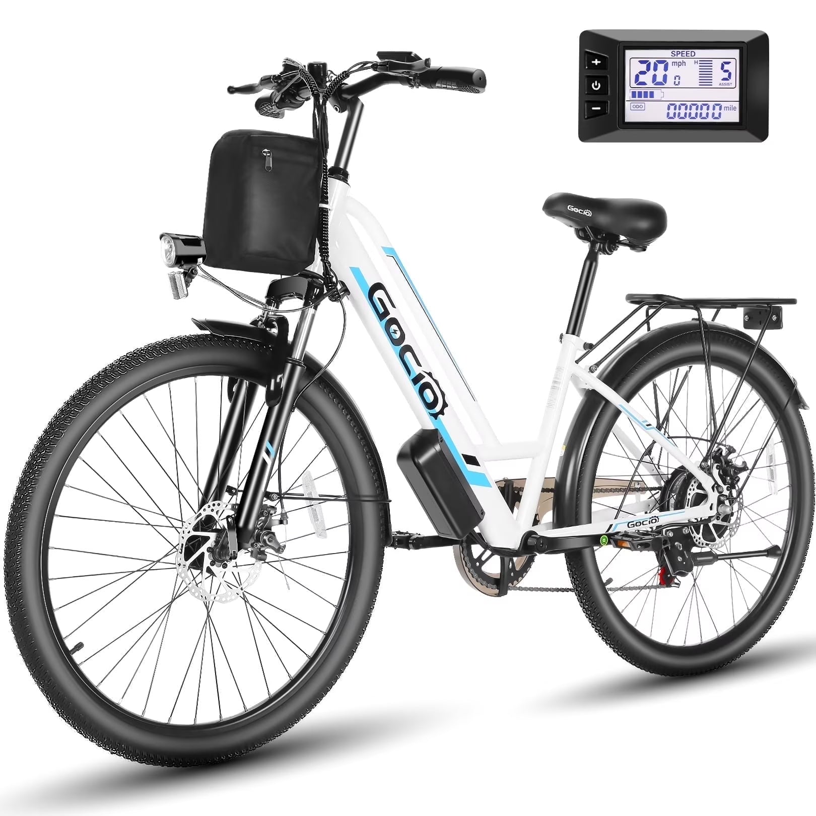 UL2849 Certified 26" Electric Bike for Adults, 750W Peak Motor, 48V 7.8Ah Battery, 19.8 Mph 7-Speed Commuter Ebike with Disc Brakes