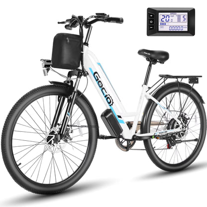 UL2849 Certified 26" Electric Bike for Adults, 750W Peak Motor, 48V 7.8Ah Battery, 19.8 Mph 7-Speed Commuter Ebike with Disc Brakes