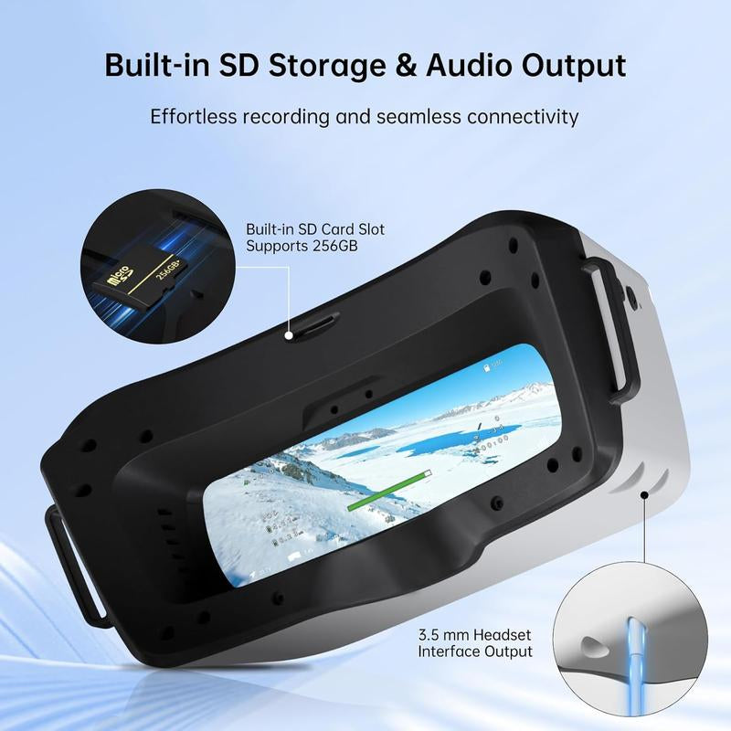 CADDXFPV Walksnail Avatar HD FPV Goggles L – 1080P 4.5-Inch Screen, Head Tracking, Immersive Flight Experience, PPM Signal, Micro SD Slot, Lens Customization, Compatible with All Walksnail VTX Kits