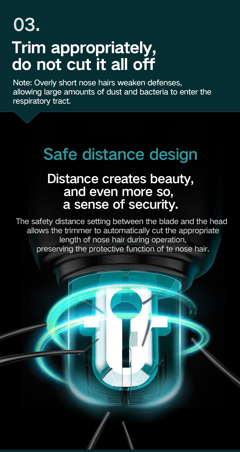 Electric new nose hair trimming rechargeable cleaning nose hair removal and repair tool scissors shaving tool