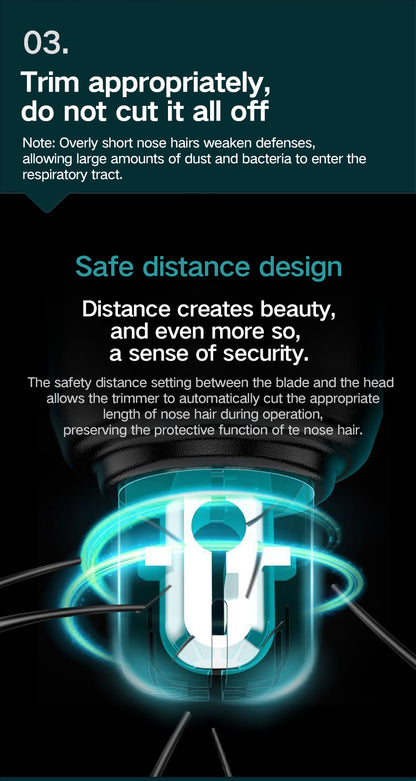 Electric new nose hair trimming rechargeable cleaning nose hair removal and repair tool scissors shaving tool