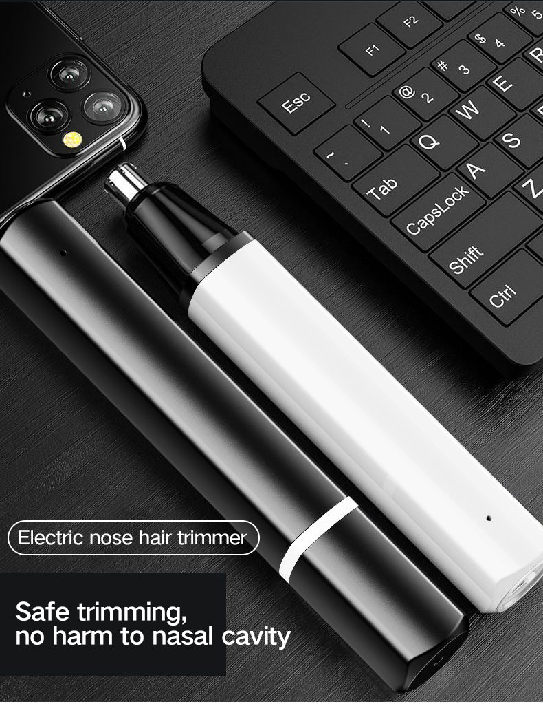 Electric new nose hair trimming rechargeable cleaning nose hair removal and repair tool scissors shaving tool