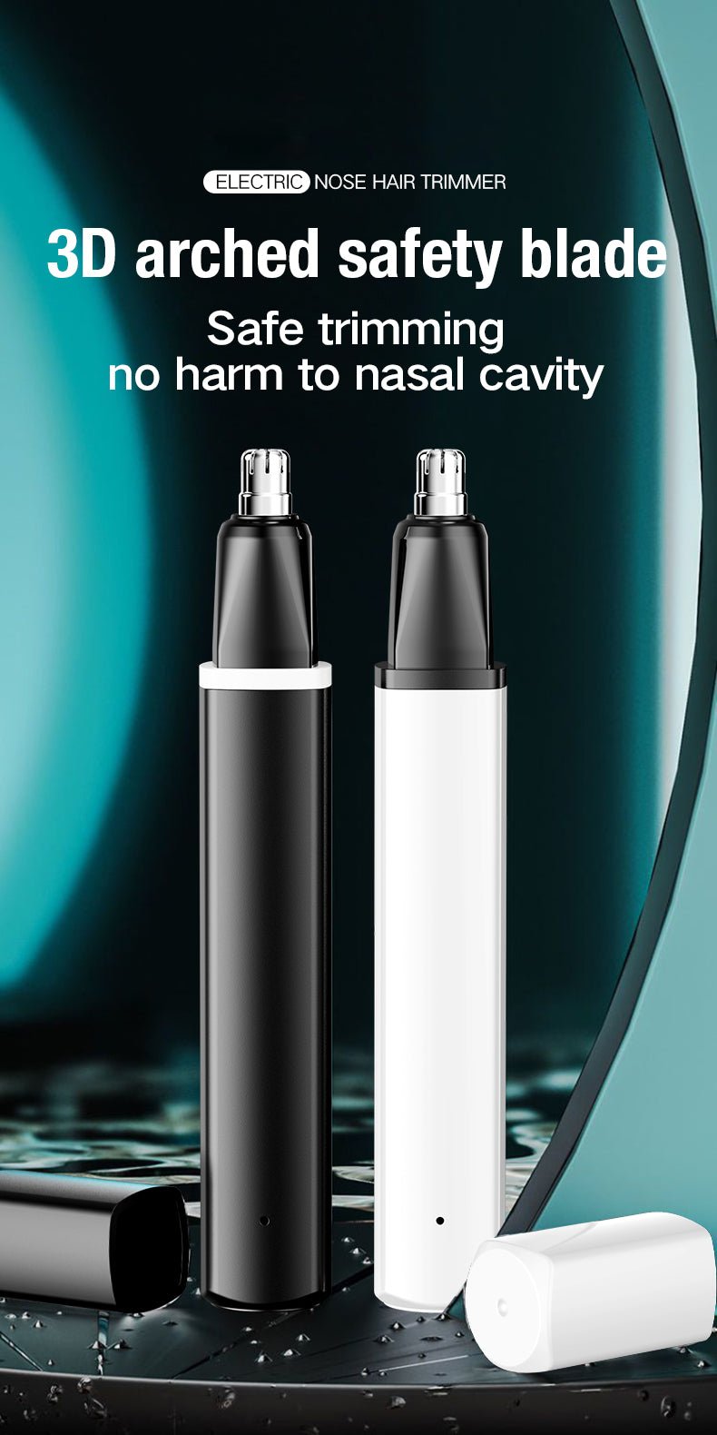 Electric new nose hair trimming rechargeable cleaning nose hair removal and repair tool scissors shaving tool