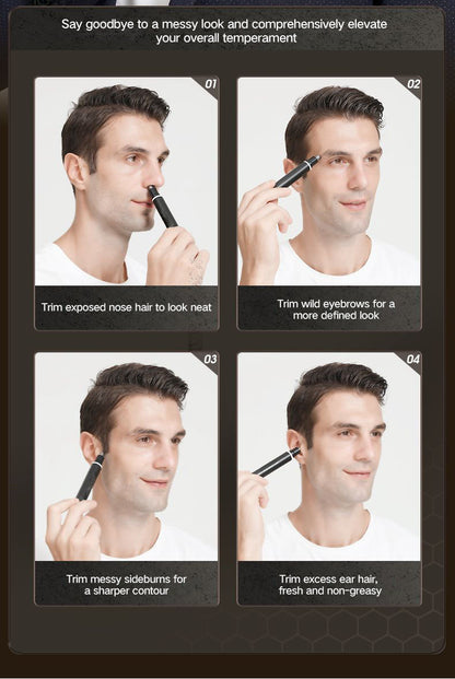 Electric new nose hair trimming rechargeable cleaning nose hair removal and repair tool scissors shaving tool