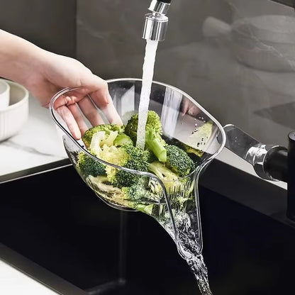 Multifunctional Drain Basket Drain Bowl Household Sink Vegetable Basin Kitchen Washing Fruit Plate Plastic