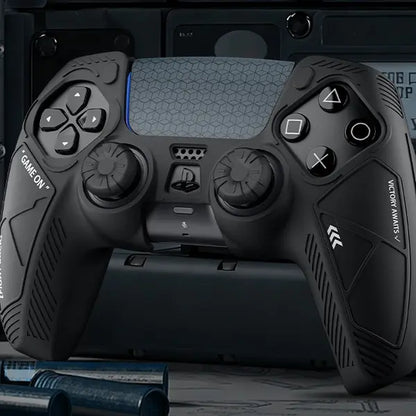 VIDPPLUING Playstation 5 Controller Silicone Protective Case Skin-Friendly Non-Slip Sweat-Proof Drop-Proof Joystick Cap Set for Enhanced Control Tactical Gloves & Protective Covers