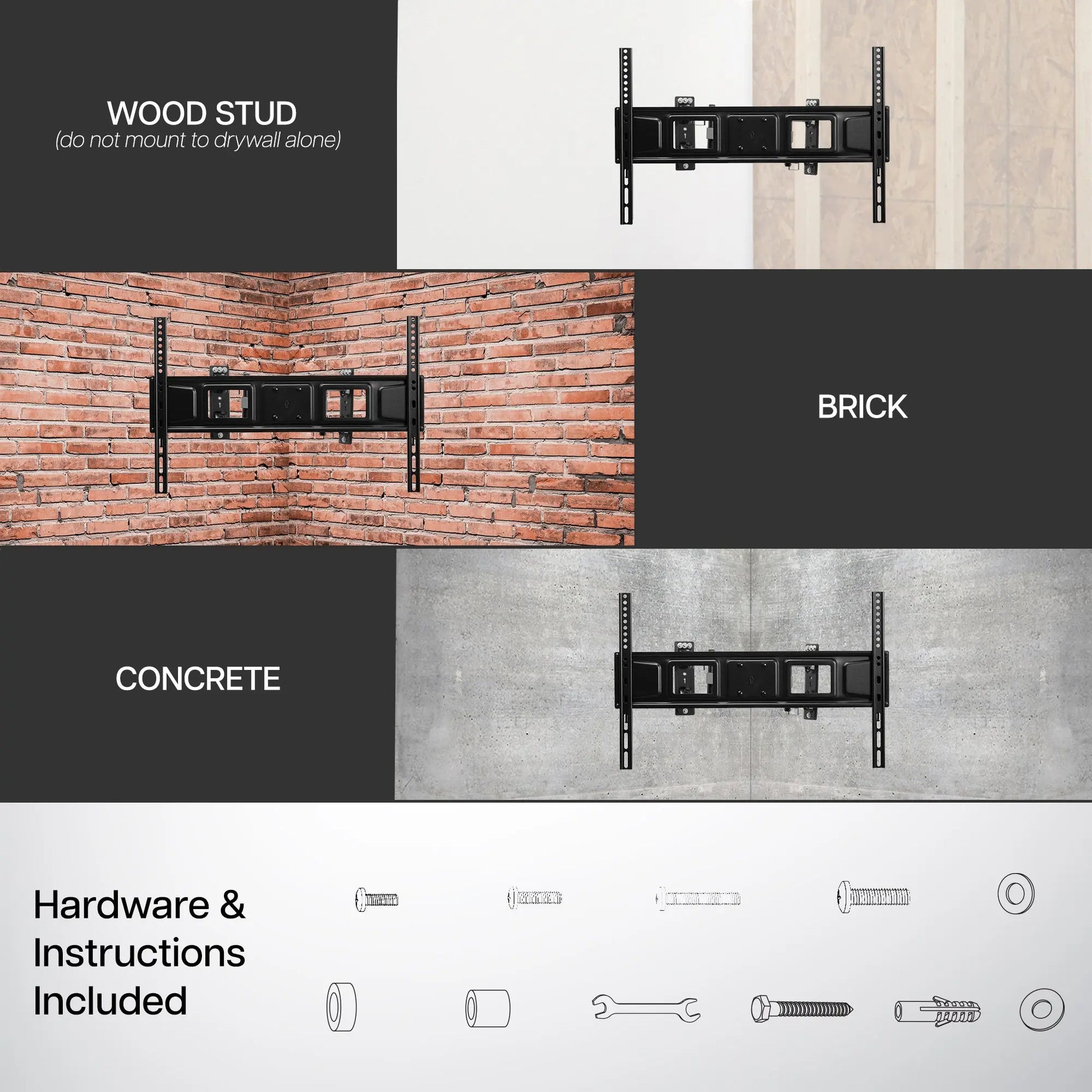 Corner Wall Mount for 32" to 70" Tvs