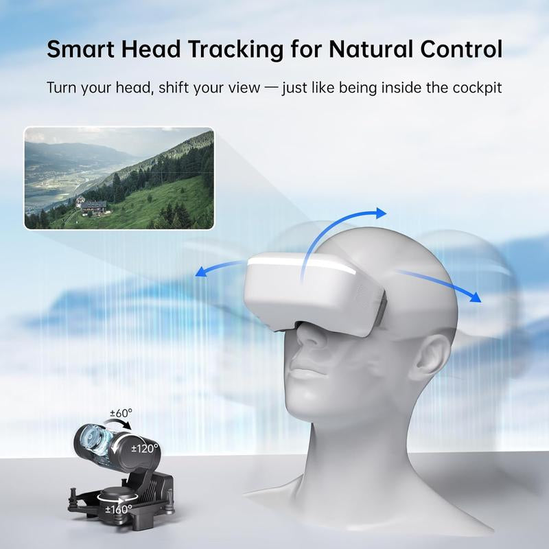 CADDXFPV Walksnail Avatar HD FPV Goggles L – 1080P 4.5-Inch Screen, Head Tracking, Immersive Flight Experience, PPM Signal, Micro SD Slot, Lens Customization, Compatible with All Walksnail VTX Kits