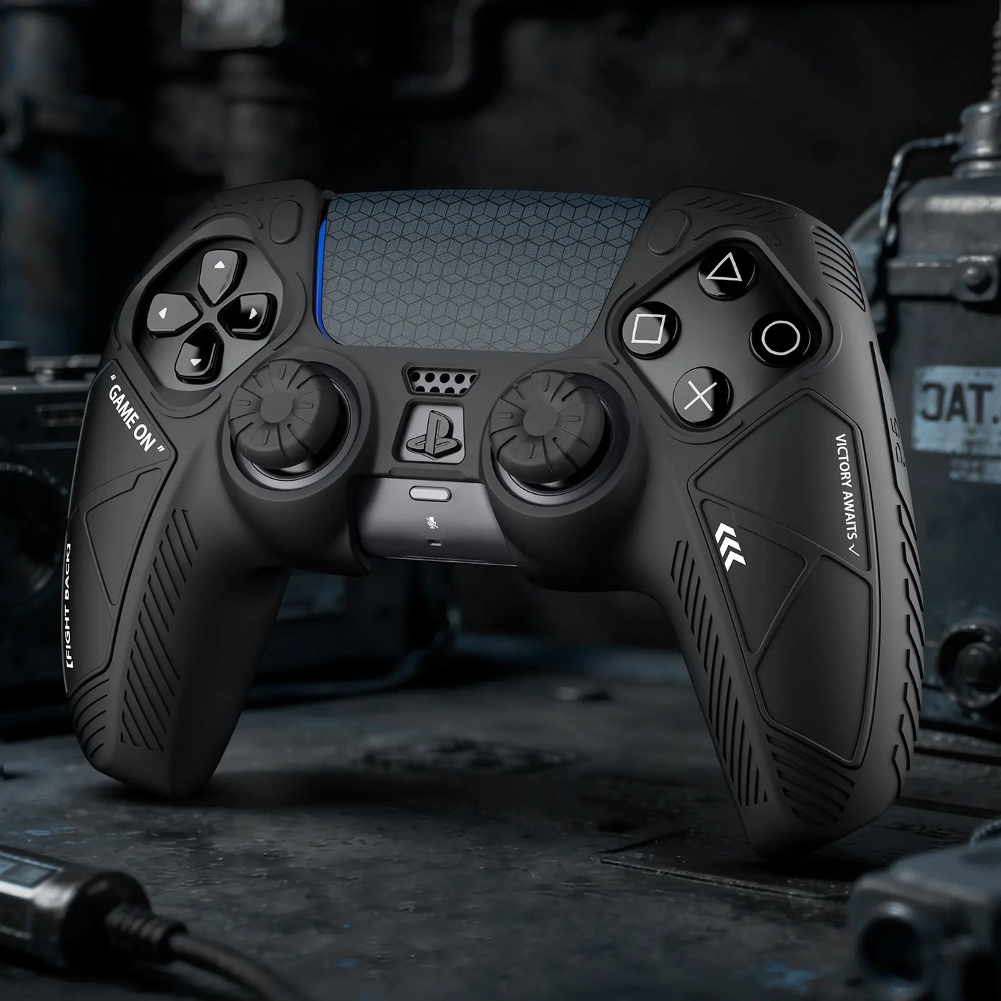 VIDPPLUING Playstation 5 Controller Silicone Protective Case Skin-Friendly Non-Slip Sweat-Proof Drop-Proof Joystick Cap Set for Enhanced Control Tactical Gloves & Protective Covers